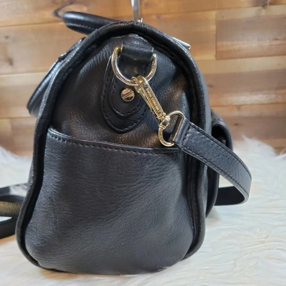 Michael Kors Black Pebbled Leather Margo Satchel